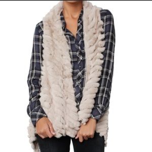 Heartloom rabbit fur Rey vest M